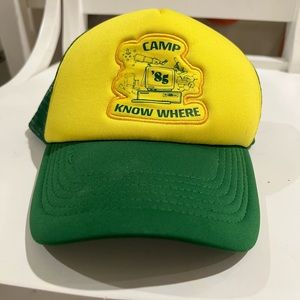 Stranger Things Hat, two cel phone stickers and two scrunchies